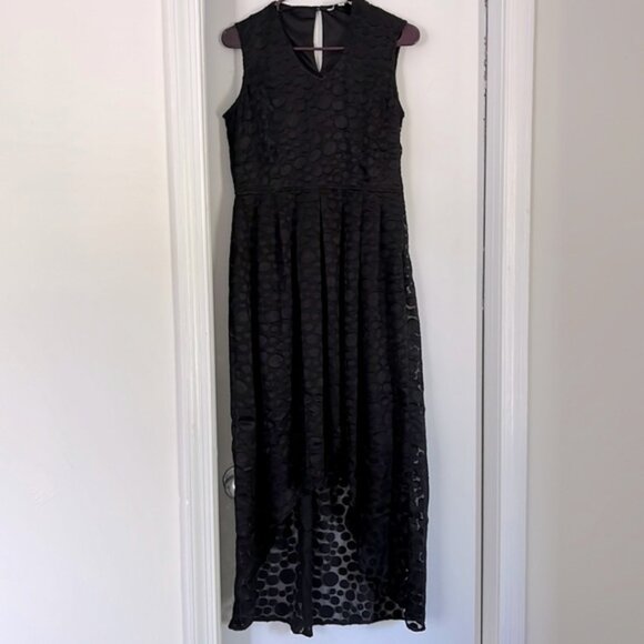 High Low Black Polka Dots Dress NWOT - Picture 1 of 2
